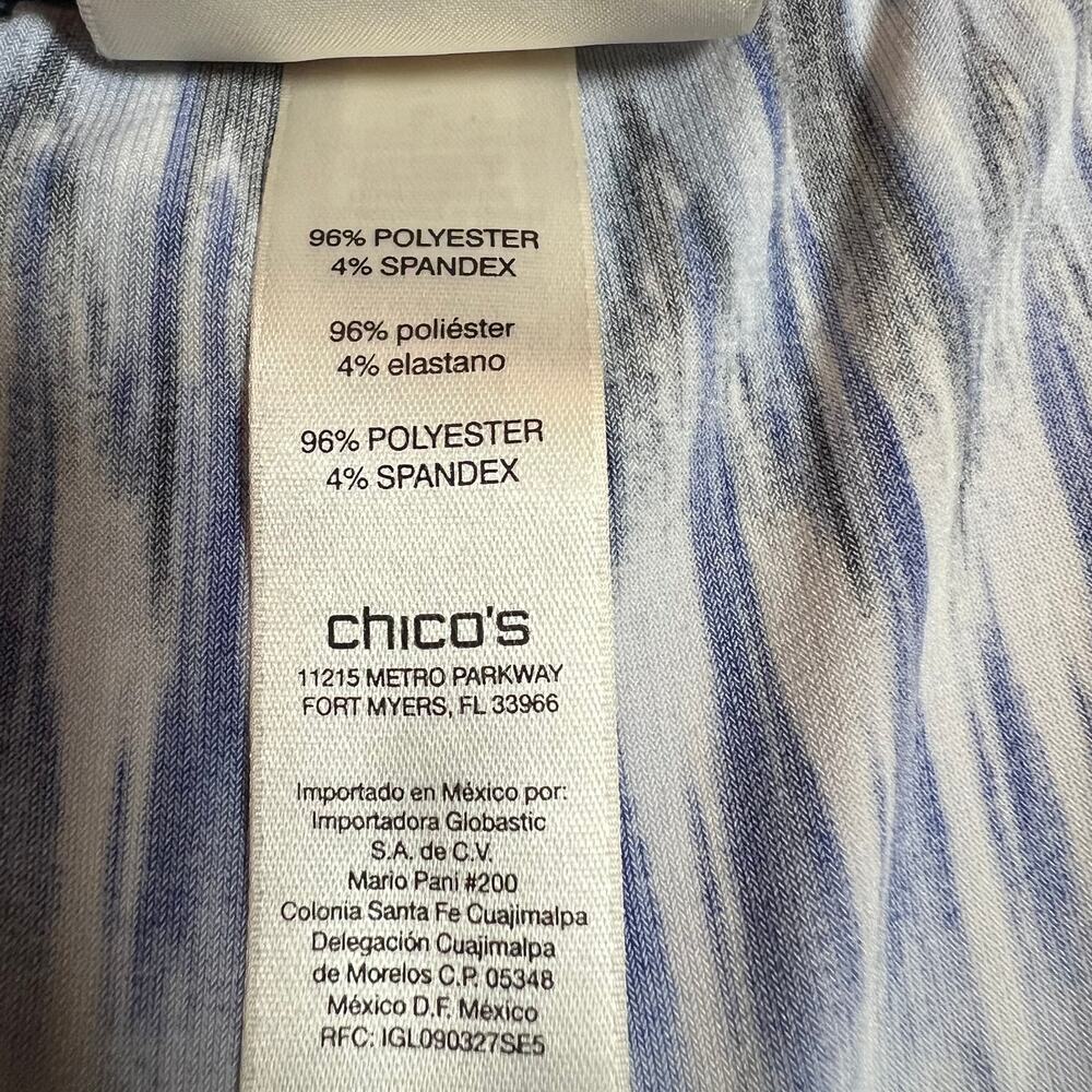 Chico's Navy and White Patterned Wide Leg Pants - Picture 5 of 14